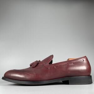 Brooks Brothers Men's 10.5 Burgundy Leather Slip On Tassel Loafer Dress Shoe EUC